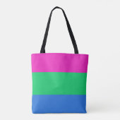 Polyseksuele Pride Vlag Tote Bag (Achterkant)