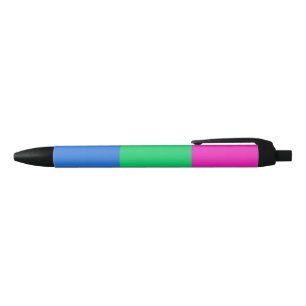 Polyseksuele Pride Vlag Zwarte Inkt Pen