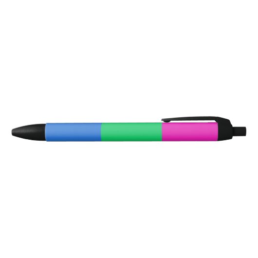 Polyseksuele Pride Vlag Zwarte Inkt Pen (Bovenkant)