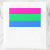 Polyseksuele pridevlag rechthoekige sticker (Tas)