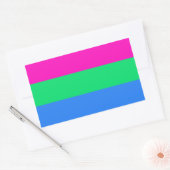 Polyseksuele pridevlag rechthoekige sticker (Envelop)