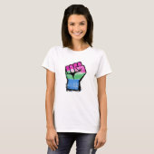 Polyseksuele Protest Vuist T-shirt (Voorkant volledig)