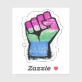 Polyseksuele protestlijst sticker (Vel)