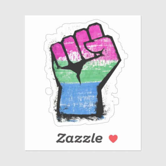 Polyseksuele protestlijst sticker (Vel)