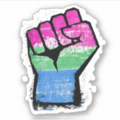 Polyseksuele protestlijst sticker (Voorkant)