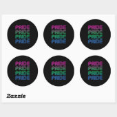 Polyseksuele Retro Pride Ronde Sticker (Vel)