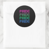 Polyseksuele Retro Pride Ronde Sticker (Tas)