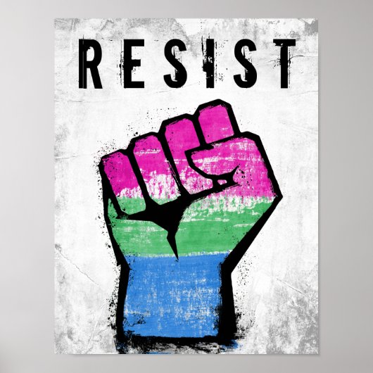 Polyseksuele Trots Vuist Poster (Voorkant)