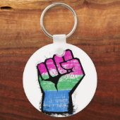 Polyseksuele Trots Vuist Sleutelhanger (Voorkant)