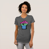 Polyseksuele trotsvuist t-shirt (Voorkant volledig)