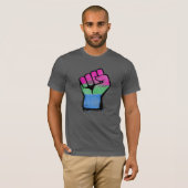 Polyseksuele trotsvuist t-shirt (Voorkant volledig)