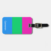 Polyseksuele vlag gepersonaliseerd bagagelabel (Voorkant horizontaal)