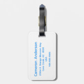 Polyseksuele vlag gepersonaliseerd bagagelabel (Achterkant verticaal)