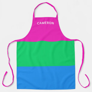 Polyseksuele vlag monogram schort