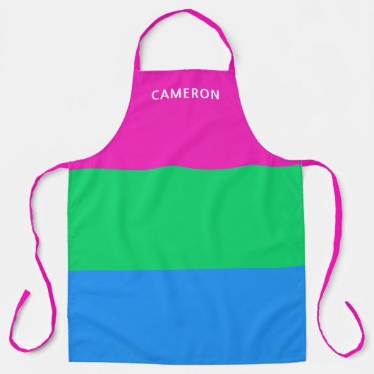 Polyseksuele vlag monogram schort (Voorkant)