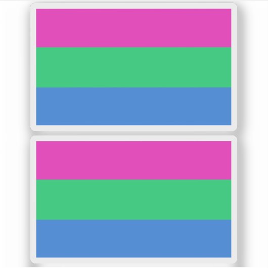 Polyseksuele Vlag Sticker (Voorkant)