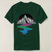 Polysexual Mountain LGBT Pride Vlag T-shirt (Design voorkant)
