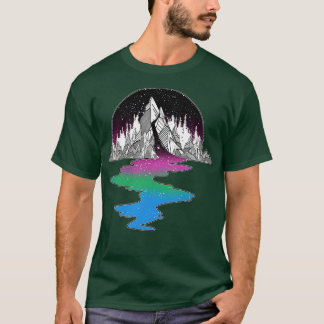 Polysexual Mountain LGBT Pride Vlag T-shirt