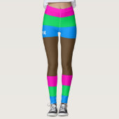Polysexual Pride Faux Shorts & Benen Leggings (Voorkant)