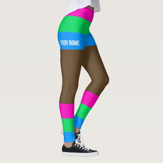 Polysexual Pride Faux Shorts & Benen Leggings (Rechts)