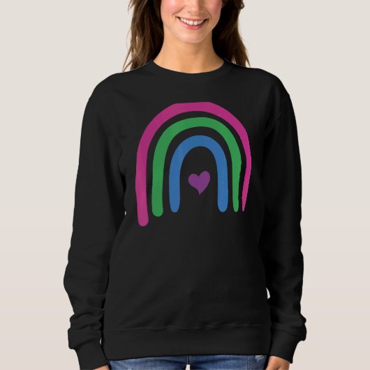 Polysexual Pride Vlag Boho Regenboog Trui (Voorkant)