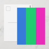 Polysexual Pride Vlag Briefkaart (Voorkant / Achterkant)