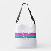 Polysexual Pride Vlag Crossbody Tas (Achterkant)
