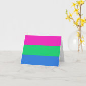 Polysexual Pride Vlag Kaart (Gele Bloem)