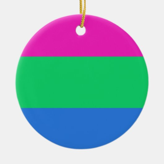 Polysexual Pride Vlag Keramisch Ornament (Voorkant)