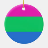 Polysexual Pride Vlag Keramisch Ornament (Achterkant)