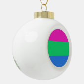 Polysexual Pride Vlag Keramische Bal Ornament (Links)
