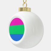 Polysexual Pride Vlag Keramische Bal Ornament (Rechts)