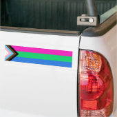 Polysexual Progress Pride vlag Bumpersticker (Op Truck)