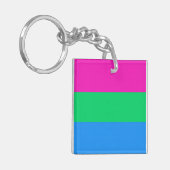 Polysexual Vlag Sleutelhanger (Voorkant Links)