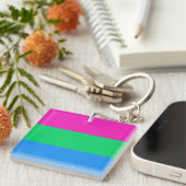 Polysexual Vlag Sleutelhanger (Voorkant Rechts)
