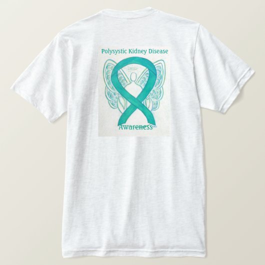 Polysystisch Nierziektebewustzijn Ribbon T-shirt (Design achterkant)