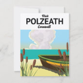 Polzeath, Cornwall reisposter aan zee (Voorkant)