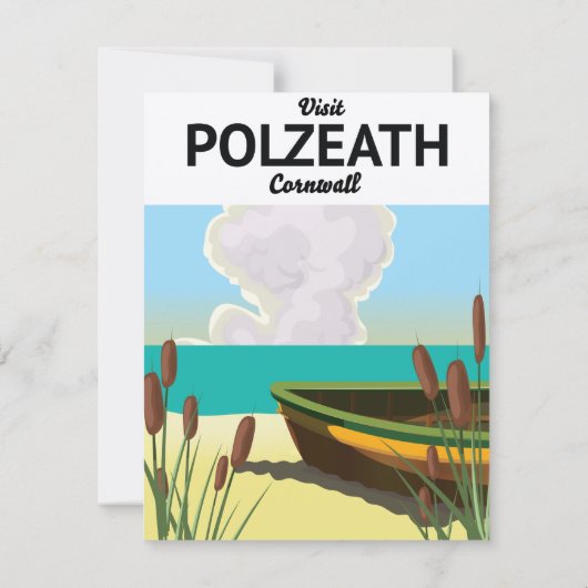 Polzeath, Cornwall reisposter aan zee (Achterkant)