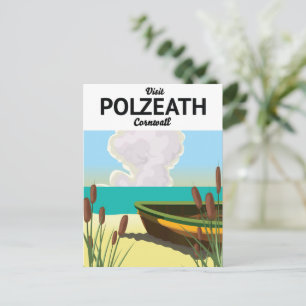 Polzeath, Cornwall reisposter aan zee Briefkaart