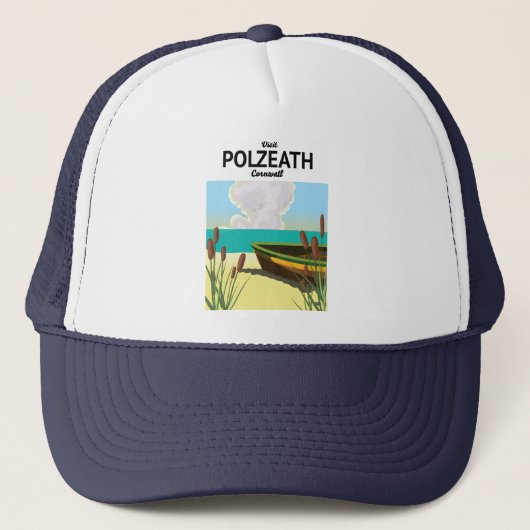 Polzeath, Cornwall reisposter aan zee Trucker Pet (Voorkant)