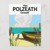 Polzeath, Cornwall Seaside reisposter Briefkaart (Voorkant)