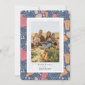 Pom Beanie Coffee Kerstfeestdag Fotokaart Kaart (Voorkant)