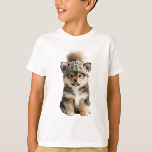 Pom Beanie Shiba Puppy Kinderen T-shirt