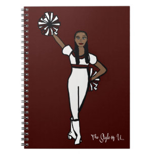 Pom Dancer White Burgundy Accent P Notitieboek