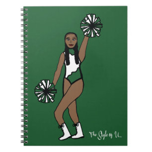 Pom Dancer White Green Accent P Notitieboek