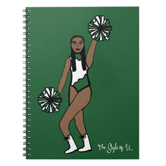 Pom Dancer White Green Accent P Notitieboek (Voorkant)