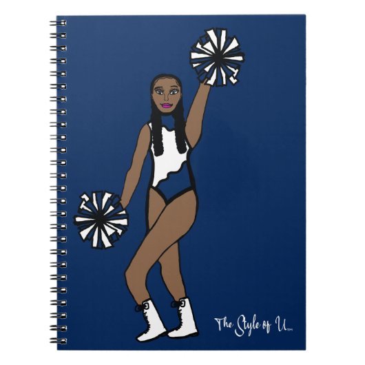 Pom Dancer White Navy Notitieboek P (Voorkant)