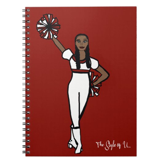 Pom Dancer White Red Accent P Notitieboek (Voorkant)