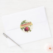 Pom granaatappel gepersonaliseerd fruit inblikken  ronde sticker (Envelop)