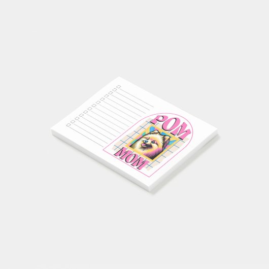 Pom Moeder Hond Mama Notitie Cadeau voor Pomerania Post-it® Notes (Schuin)
